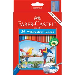 FABER CASTELL COLOURED PENCILS Watercolour Pack36