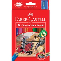 FABER CASTELL COLOURED PENCILS Classic Pack36