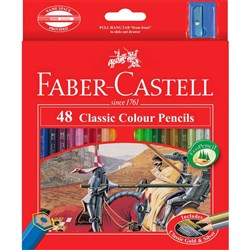 FABER CASTELL COLOURED PENCILS Classic Pack48