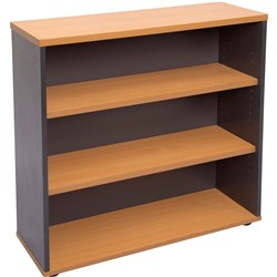 FNX RAPID WORKER BOOKCASE 2 Shelves 900W x 315D x 900mmH Beech/Ironstone