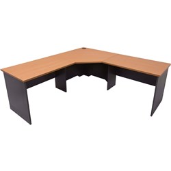 FNX CORNER WORKSTATION 1800W x 1800W x 750D 3 Piece  Beech and Ironstone