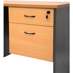 FNX RAPID FIXED PEDESTAL 1 Drawer 1 File 465W x 447D x 454mmH Beech/Ironstone