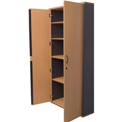 FNX RAPID WORKER STORAGE UNIT Full Door 1800H x 900W x 450D Lockable Beech & Ironstone