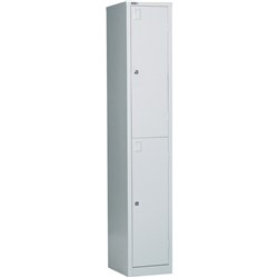 FNX GO 2 DOOR LOCKER 305W x 455D x 1830mmH Silver Grey