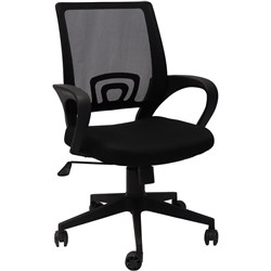 RAPIDLINE VESTA OFFICE CHAIR MEDIUM MESH BACK WITH ARMS BLACK