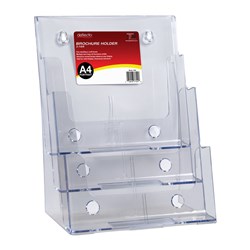 DEFLECT-O BROCHURE HOLDERS A4 3 Tier Free Stand & W/Mount