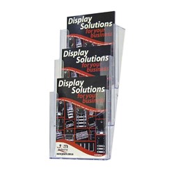 DEFLECT O BROCHURE HOLDERS A4 3 Tier Stackable W Mount