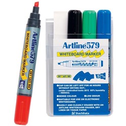 ARTLINE 579 WHITEBOARD MARKER Drysafe Med Chisel Asst Wlt/4