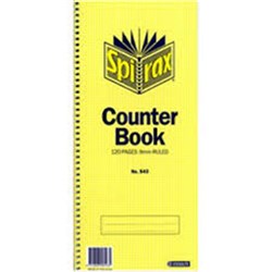 SPIRAX 544 COUNTER BOOK Cash 120Pages 297x135mm S/Opening
