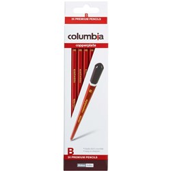 COLUMBIA COPPERPLATE PENCIL Hexagon B  Box20-R# Clearance - Overstocked