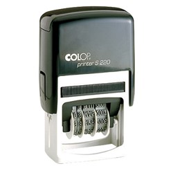 COLOP S220B SELF INKER DATER STAMP 4mm Date Stamp, Black