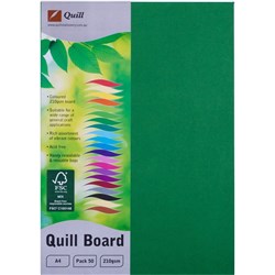 QUILL XL MULTIBOARD A4 210gsm Emerald Green Pk50