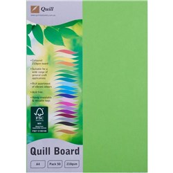 QUILL XL MULTIBOARD A4 210gsm Lime Green Pk50