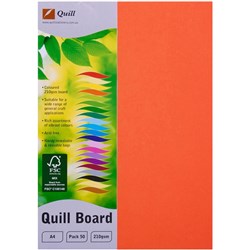 QUILL XL MULTIBOARD A4 210gsm Orange Pk50