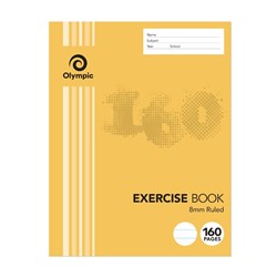 OLYMPIC STRIPE EXERCISE BOOKS 9x7 160Page 8mm Ruled