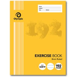 OLYMPIC STRIPE EXERCISE BOOKS 9x7 192Page 8mm Ruled Bound