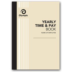 OLYMPIC YEARLY TIME & WAGES BOOK, 32 Page 180x125mm