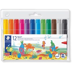 Staedtler Noris Jumbo Colour Markers Assorted Wallet of 12
