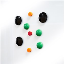 VISTA MAGNETIC BUTTONS 30mm Black pk 8