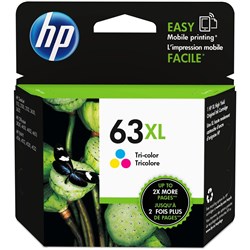 HP #63XL INKJET CARTRIDGE High Volume - Tricolour