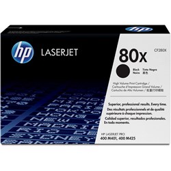 HP CF280X TONER CARTRIDGE #80X Black 6900 Pages Black