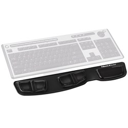 FELLOWES WRIST SUPPORT REST Palm Support, Gel Clear, Black