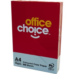 OFFICE CHOICE COPY PAPER TINTS A4 80gsm Blue Ream Of 500