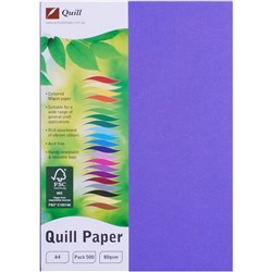 QUILL COLOUR COPY PAPER A4 80gsm 500 Pack Lilac