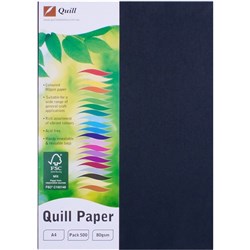 QUILL COLOUR COPY PAPER A4 80gsm 500 Pack Black