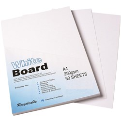 COLOURFULDAYS PASTEBOARD White Board A4 250gsm Pk50