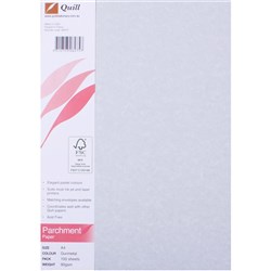 QUILL PARCHMENT PAPER A4 90gsm Gunmetal Pk100