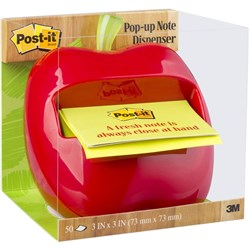 POST-IT POP-UP DISPENSER Apple 330 with Green Notes 50Shts