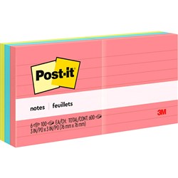 Post-It 630-6AN Notes 76x76mm Lined Capetown 100 Sheets Pk/6