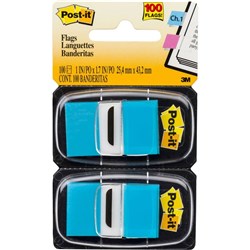 POST-IT 680-BB2 FLAGS Twin Pack 25x43mm Bright Blue