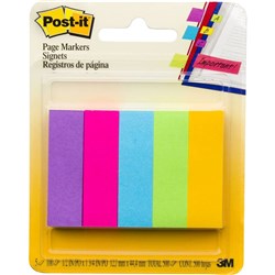 POST-IT  PAGE MARKERS 670-5AU Ultra, 500 Asstd, 13x44mm