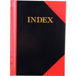 CUMBERLAND RED &BLACK NOTEBOOK Gloss CoverA6 100Leaf, Indexed