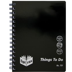 SPIRAX 701 ORGANISER RANGE Things To Do 96Page 210x158mm