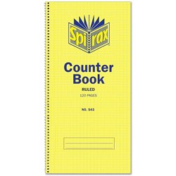 SPIRAX 543 COUNTER BOOK Feint 120Page 297x135mm S/Opening