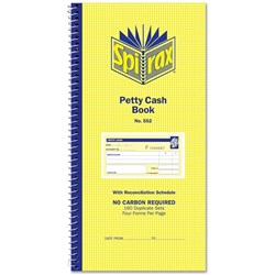 SPIRAX 552 PETTY CASH BOOK NCR 160 Duplicate Sets S/Open