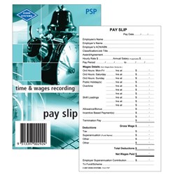 ZIONS PSP PAY SLIP & WAGES PAD 125X80mm 50Leaf