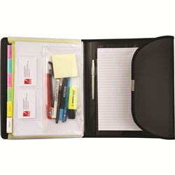 MARBIG COMPENDIUM ORGANISER A4, 5Pocket with NotePad Black