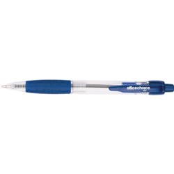 OFFICE CHOICE BALLPOINT PEN Retractable Medium Blue Box12