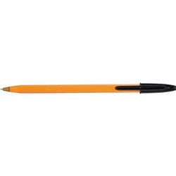 BIC FINEPOINT ORANGE BALLPOINT PENS Fine Black Box12