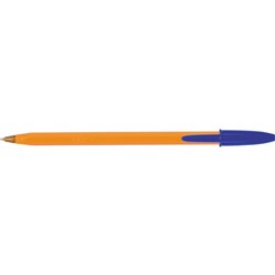 BIC FINEPOINT ORANGE BALLPOINT PENS Fine Blue Box12