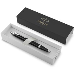 PARKER IM BALLPOINT PEN Lacquer Black Chrome Trim **