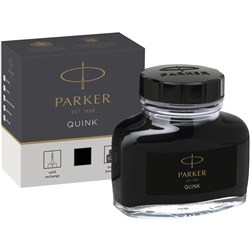 PARKER QUINK FOUNTAIN PEN INK Permanent Black 57cc Bottle