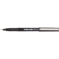 ARTLINE 220 FINELINER PENS 0.2mm Black Box12