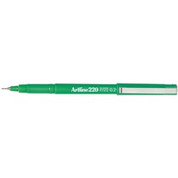 ARTLINE 220 FINELINER PENS 0.2mm Green Box12