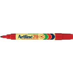 ARTLINE 70 PERMANENT MARKERS Med Bullet Red Box12