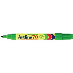 ARTLINE 70 PERMANENT MARKERS Med Bullet Green Box12